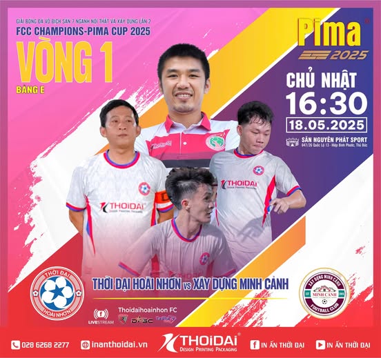 Đồng Hành Cùng Đội Bóng Thời Đại Hoài Nhơn FC Tại Giải Bóng Đá Vô Địch Sân 7 Ngành Nội Thất & Xây Dựng - FCC Champions - PIMA CUP 2025 9 498119855 701645475746806 236316818190039880 n