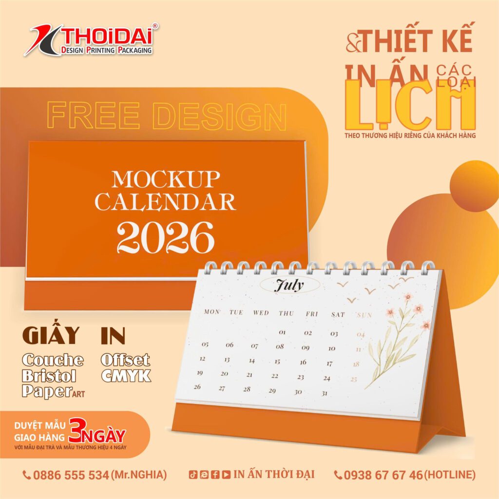 lịch để bàn 2026